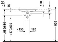 Vorschau: Duravit Vero Einbauwaschtisch 50x46,5cm, mit Überlauf, ohne Wondergliss, weiß 0315500000