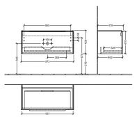 Vorschau: Villeroy&Boch Subway 3.0 Waschtischunterschrank mit 1 Auszug C56900VR_1