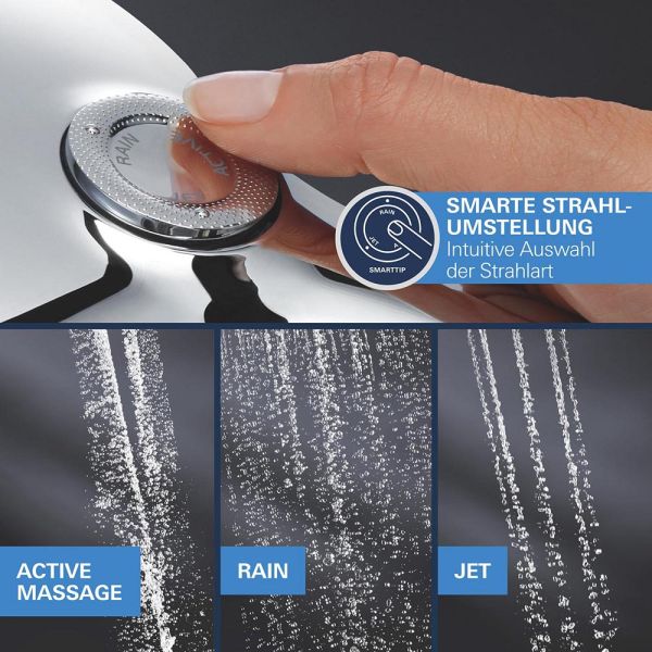 Grohe Precision SmartControl Duschsystem, rund, Vitalio Rain Mono 310 Kopfbrause, chrom