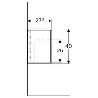 Vorschau: Geberit iCon xs Seitenelement mit Plexiglasbox in schwarz, 37x40x27,3cm