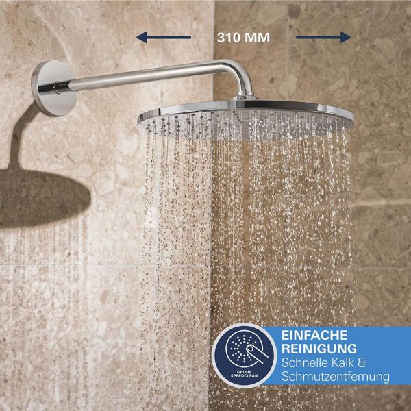 Grohe Precision SmartControl Duschsystem, rund, Vitalio Rain Mono 310 Kopfbrause, chrom