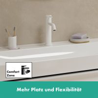 Vorschau: Hansgrohe Tecturis S Waschtischarmatur 110 CoolStart wassersparend+ mit Zugstange, weiß matt