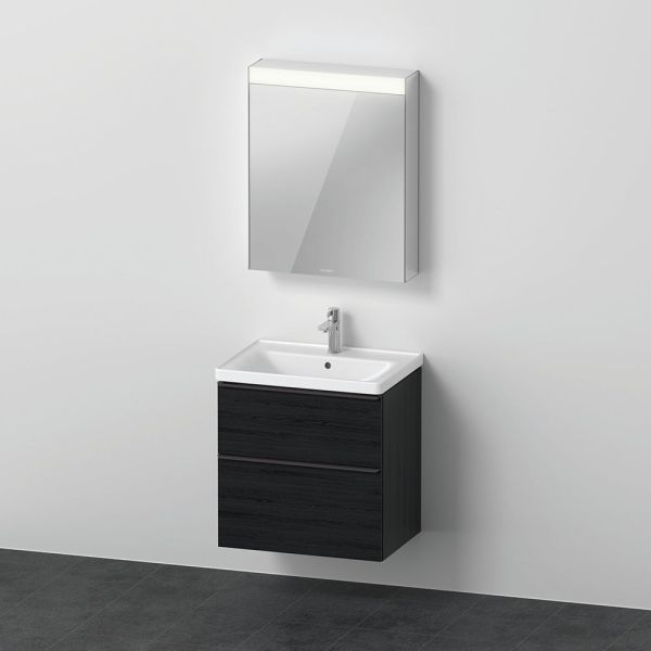 Duravit D-Neo Möbel-Set 65cm mit Waschtisch, Waschtischunterschrank und Spiegelschrank DE0115L1616