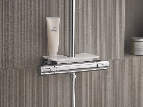 Grohe Vitalio System 310 Duschsystem mit Thermostatbatterie für die Wandmontage mit Ablage 26401001 1