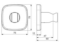 Vorschau: Hansa Hansaliving Wandbrausehalter, Rosette soft edge, chrom