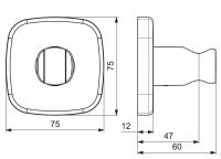 Vorschau: Hansa Hansaliving Wandbrausehalter, Rosette soft edge, chrom