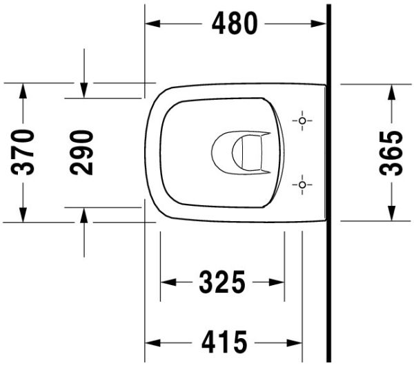 Duravit DuraStyle Wand-WC 48x37cm, eckig, weiß 2571092000