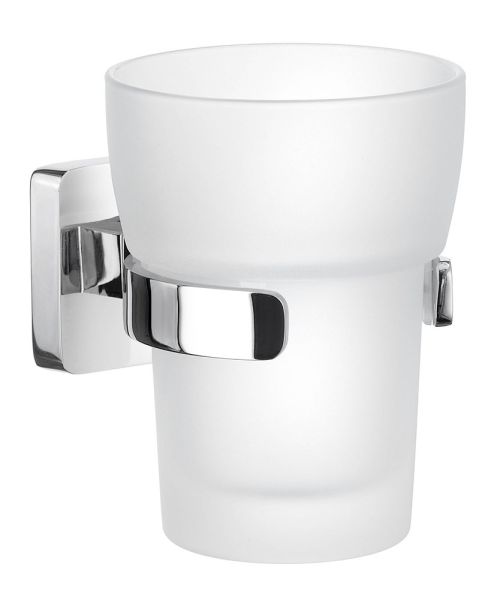 Smedbo Ice Zahnputzbecherhalter mit satiniertem Glas, chrom OK343