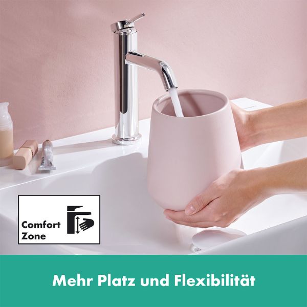 Hansgrohe Tecturis S Waschtischarmatur 110 CoolStart wassersparend+ ohne Ablaufgarn., chrom