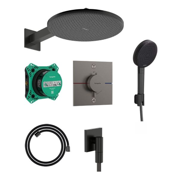 hansgrohe Raindance Alive S / ShowerSelect Duschsystem Unterputz, brushed black chrome