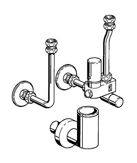 Hansa Ventil, Sicherheitsgruppe für druckfeste Warmwasserbereiter, ohne Druckminderer, chrom