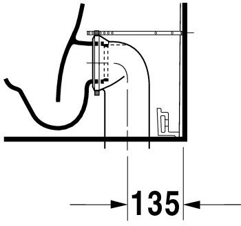 Duravit Darling New Stand-WC für Kombination, Tiefspüler, weiß