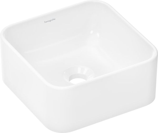 Hansgrohe Xuniva Q Aufsatz-Waschtisch 30x30cm ohne Hahnloch, ohne Überlauf, weiß 60167450