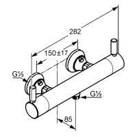 Vorschau: Kludi Provita Thermostat Brausearmatur, chrom