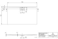 Vorschau: Villeroy&Boch Architectura MetalRim Duschwanne inkl. Antirutsch (VILBOGRIP),150x90cm, weiß