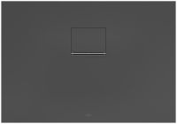 Villeroy&Boch Squaro Infinity Quaryl®-Duschwanne, flächenbündiger Einbau, 100x70cm, anthracite UDQ1070SQI2IV-1S