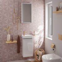 Vorschau: Hansgrohe Xelu Q Handwaschbecken 36x25cm, Hahnloch links, SmartClean, weiß