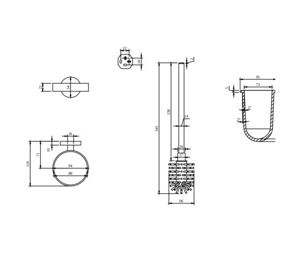 Villeroy&Boch Elements-Tender Toilettenbürstengarnitur, chrom TVA151016000611