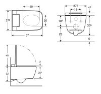 Vorschau: Geberit AquaClean Sela Square Wand-Dusch-WC