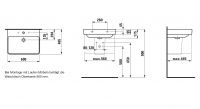 Vorschau: Laufen Pro S Waschtisch, mit Überlauf und 1 Hahnloch 60x46,5cm 81096.3
