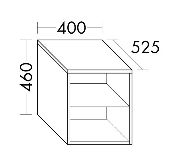 Burgbad Cube Regal, wandhängend, 40x52,5cm