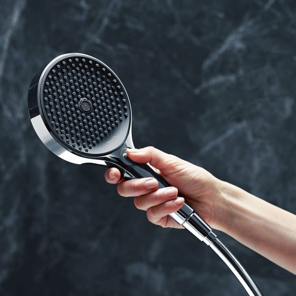 hansgrohe Rainfinity Duschkopf 130, 3 Strahlarten, wassersparend, chrom
