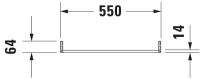 Vorschau: Duravit DuraSquare Handtuchalter 55cm passend zu Waschtisch 235360, schwarz matt, 60cm 0030374600