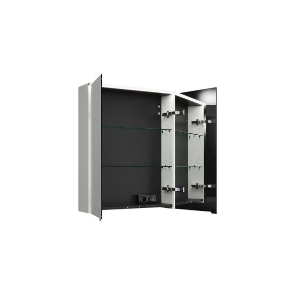 Burgbad Eqio Spiegelschrank 65x80cm mit horizontaler LED-Beleuchtung & Waschtischbeleuchtung