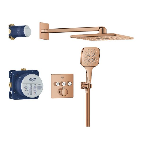 Grohe Grohtherm SmartControl Duschsystem UP, Rainshower SmartActive 310 Cube, warm sunset 34864DA0