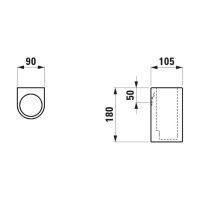Vorschau: Laufen Universal Toilettenbürstengarnitur Keramik, wandhängend, weiß Set bestehend aus 8 Stück