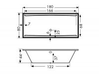 Vorschau: Polypex SIENA 1800 Rechteck-Badewanne 180x80cm