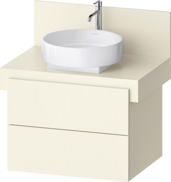Duravit Balcoon Waschtischunterschrank 70x57x53,4cm für Aufsatzbecken, 2 Schubladen, elfenbein matt BA50570JDID0000
