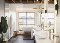 Vorschau: Hansgrohe XtraStoris Individual Wandnische mit Designrahmen 300/150/100, weiß matt/brushed bronze