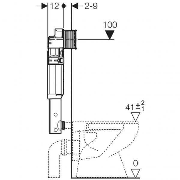 Geberit Sigma UP-Spülkasten 12cm, 6/3 Liter