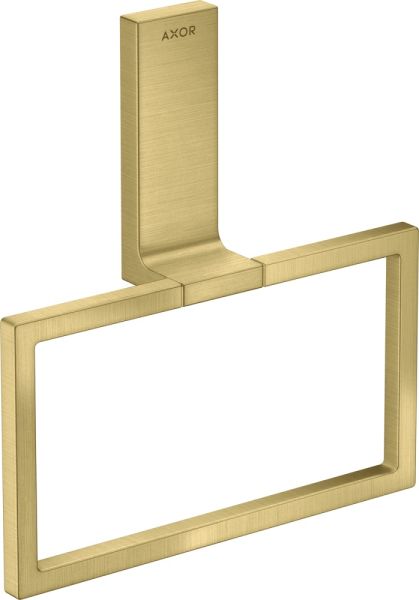 Axor Universal Rectangular Handtuchring, brushed brass 42623950