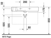 Vorschau: Duravit Vero Waschtisch rechteckig 85x49cm, mit 1 Hahnloch und Überlauf, weiß 0329850000