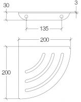 Vorschau: lineabeta ROERSA Duschablage eckig 20cm