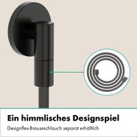 Vorschau: hansgrohe FixFit Fine S Wandanschluss mit Rückflussverhinderer, brushed black chrome