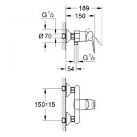 Vorschau: Grohe BauLoop Einhand-Brausebatterie, chrom