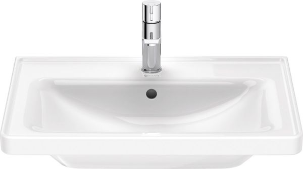 Duravit D-Neo Waschtisch rechteckig 65x48cm, mit Überlauf, mit Wondergliss, weiß 23676500001