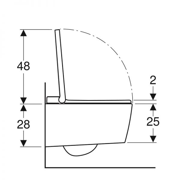 Geberit AquaClean Sela Wand-Dusch-WC weiß Komplett-SET mit Sigma50 Betätigungsplatte