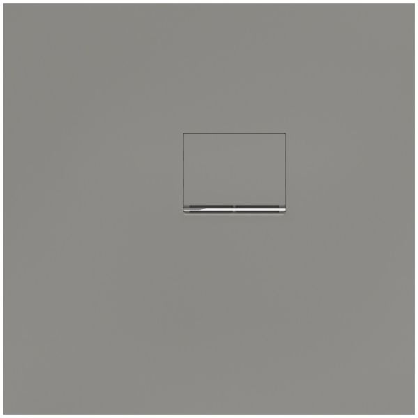 Villeroy&Boch Squaro Infinity Quaryl®-Duschwanne, Eckeinbau rechts gegen Wand, 80x80cm, grey, UDQ8080SQI1RV-3S