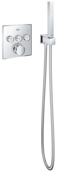 Grohe Euphoria Cube Wandanschlussbogen mit Wandbrausehalter chrom 26370000