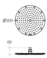 Vorschau: lineabeta SUPIONI Kopfbrause Ø300mm mit Kugelgelenk 1/2", chrom