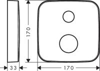 Vorschau: Axor Verlängerungsrosette 2-Loch Pfeil, chrom chrom14974000