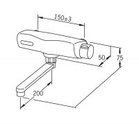 Vorschau: Hansa Hansaelectra Waschtisch-Elektronik-Batterie, Temperierbatterie, Batteriebetrieb, 200mm, chrom