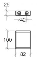 Vorschau: lineabeta SKUARA Halter 82x100mm, chrom