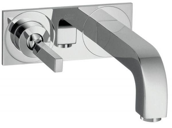 Axor Citterio Einhebelmischer UP mit Auslauf 165mm und Platte für Wandmontage, chrom 39112000