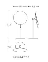 Vorschau: Cosmic Essentials Stand-Kosmetikspiegel Ø17cm, 5-fache Vergrößerung, schwarz matt