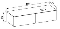 Vorschau: Laufen IL BAGNO ALESSI ONE Schubladenelement 1600, Ausschnitt rechts, zu WT H81897 4